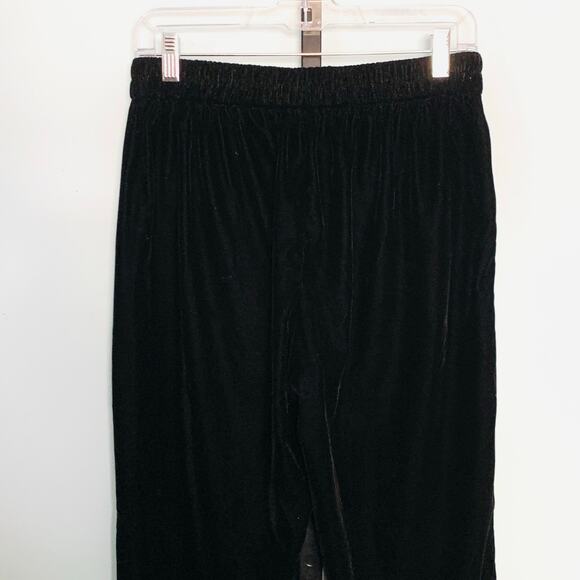 J. Crew Mercantile Black Pull On Drapey Velvet Pant Size 4 - Picture 6 of 8